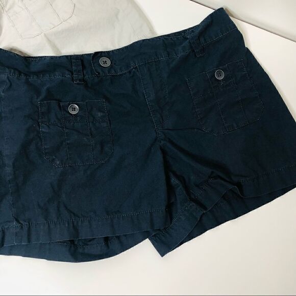 LOFT light Gray navy blue shorts cotton bundle - Picture 2 of 9